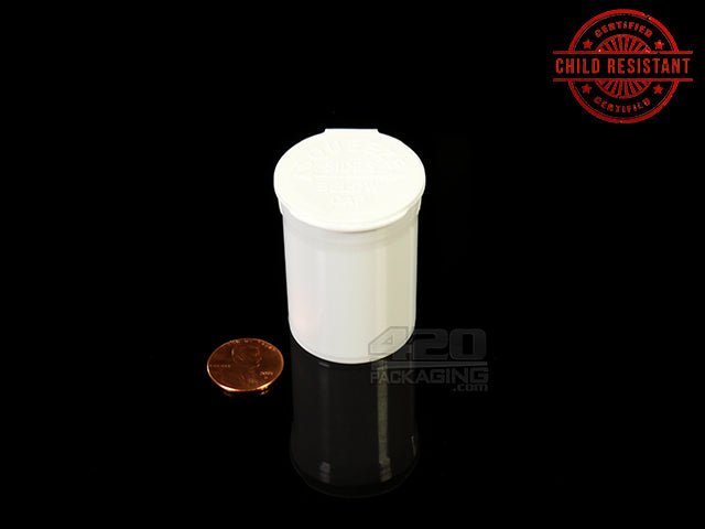 Squeezetops® PST8 Opaque Child Resistant Container 1500/Box WHT (Opaque White) - 2