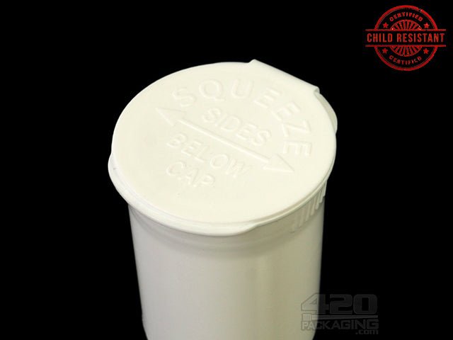 Squeezetops® PST8 Opaque Child Resistant Container 1500/Box WHT (Opaque White) - 3