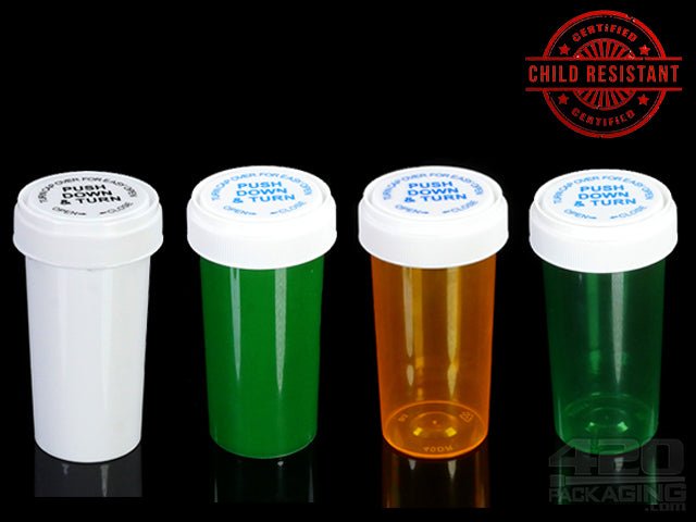 RC-40 Child Resistant Reversible LId Containers (10 Gram) 150-Box TGRN (Transparent Green) - 1