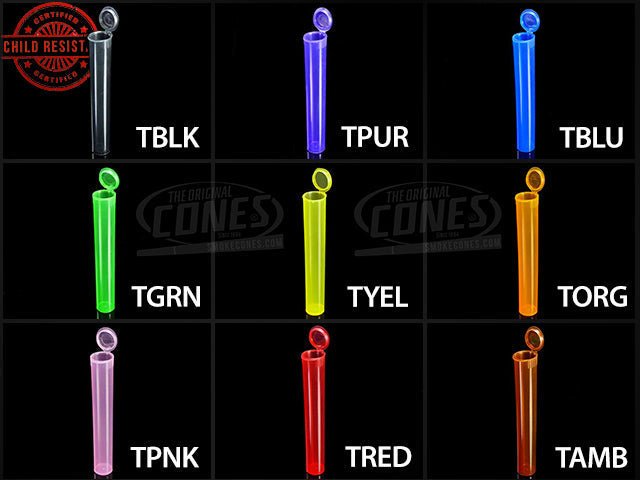 Squeezetops® 109mm Transparent Child Resistant J-Tubes (074300-CR) 1000/Box Clear - 4