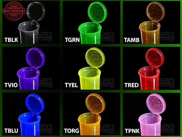 Squeezetops® PST60 Transparent Child Resistant Containers 275/Box Clear - 4