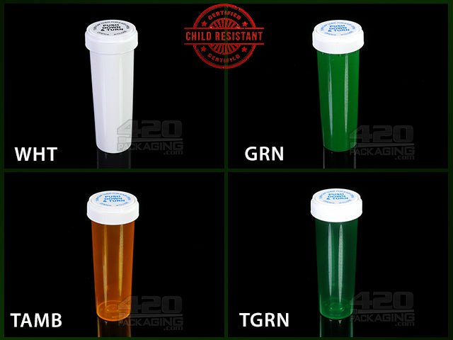 RC-60 Child Resistant Reversible Lid Containers (14 Gram) 100-Box TGRN (Transparent Green) - 4