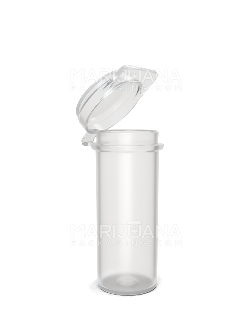 Hinged Lid Pop Top Plastic Seed Container Vial | 9 Dram - Clear | Sample - 1