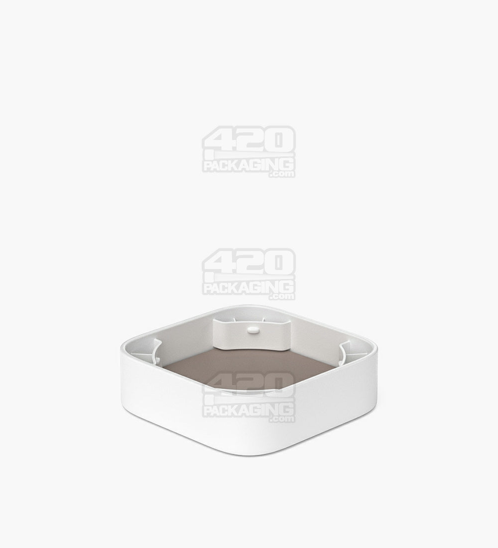 Qube 38mm Clear 9ml Glass Concentrate Jar W/ White Lid 250/Box - 10