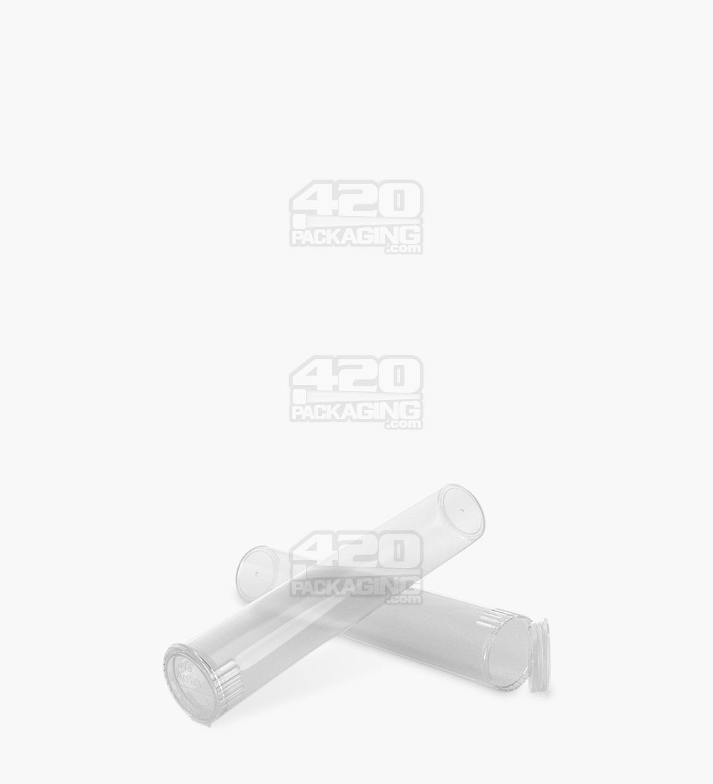 95mm Child Resistant Pop Top Opaque Clear Plastic Pre-Roll Tubes 1000/Box Closed - 9
