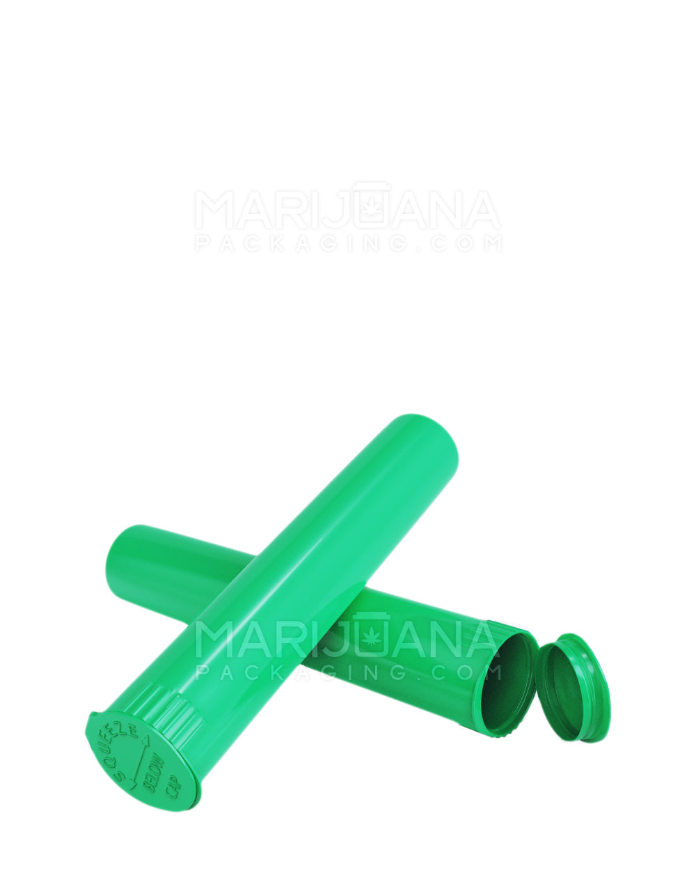 Child Resistant | Pop Top Opaque Plastic Pre-Roll Tubes | 95mm - Green - 1000 Count - 4