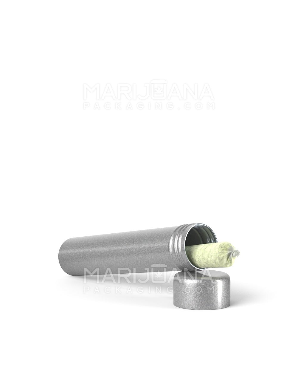 Child Resistant | Pop Top Opaque Metal Pre-Roll Tubes | 95mm - Silver - 250 Count - 7