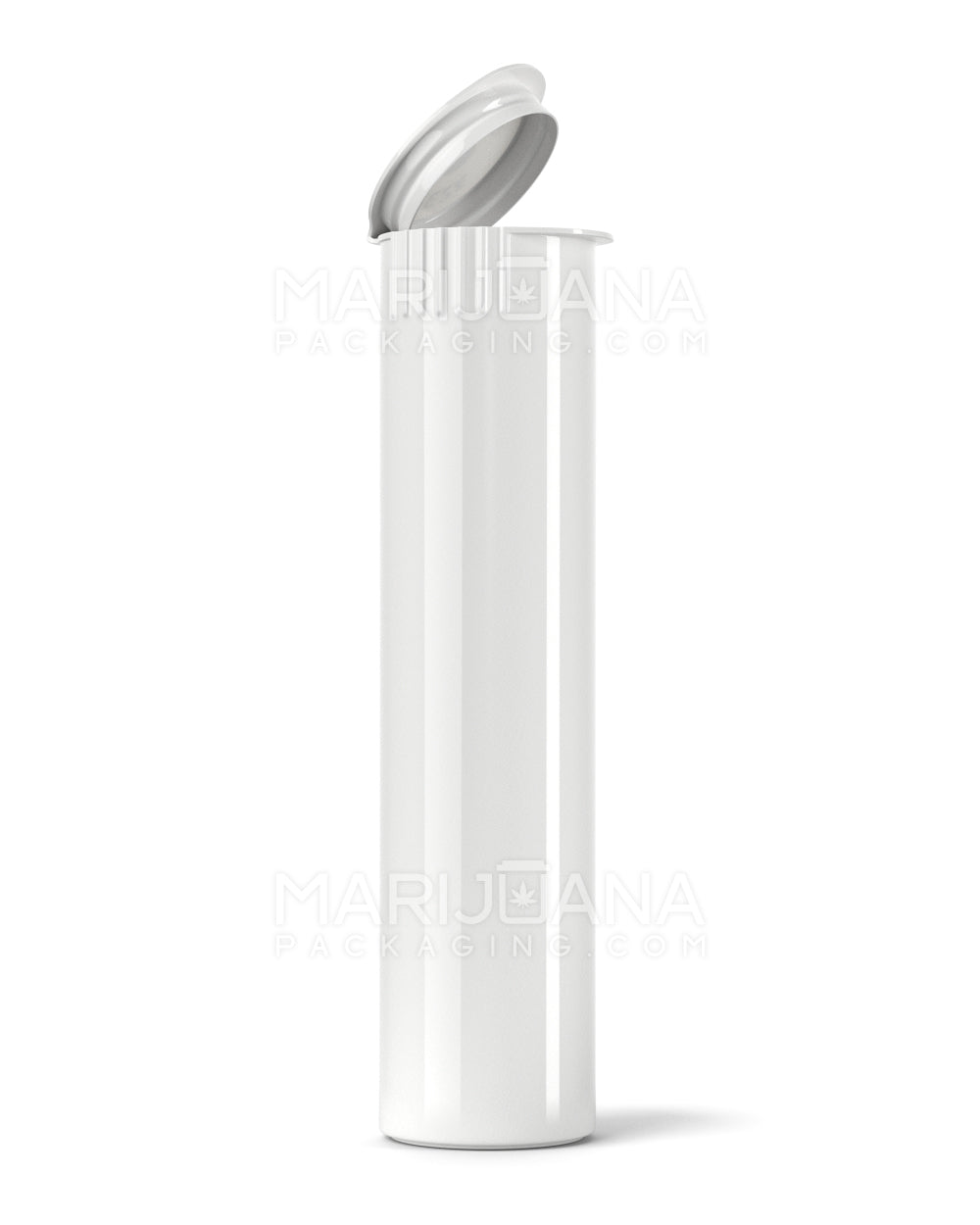 Child Resistant | Pop Top Opaque Plastic Pre-Roll Tubes | 78mm - White - 1200 Count - 1
