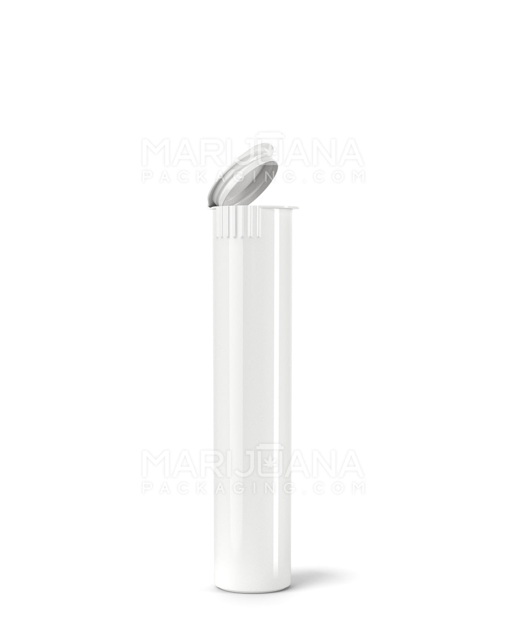 Child Resistant | Pop Top Opaque Plastic Pre-Roll Tubes | 90mm - White - 1000 Count - 1