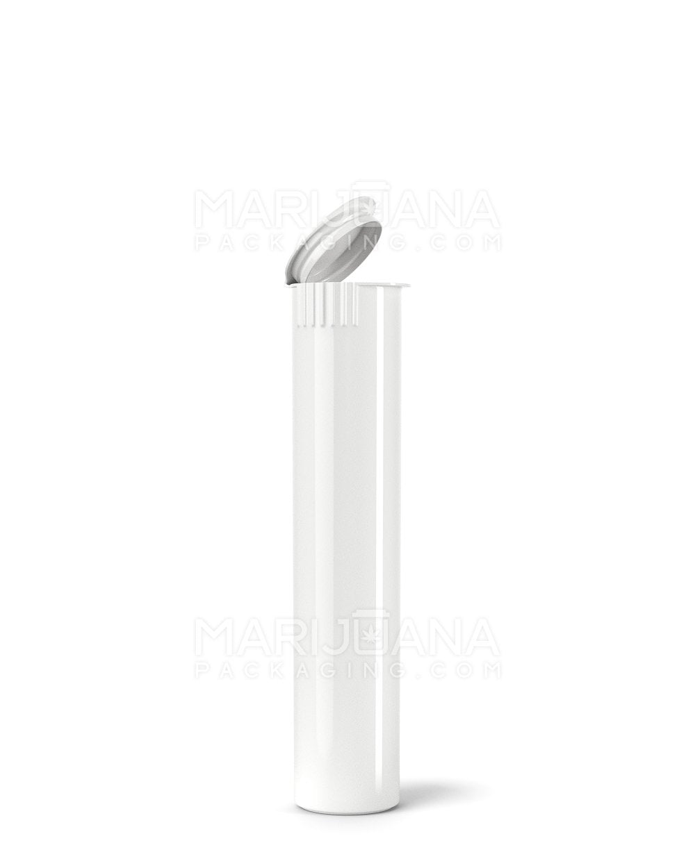 Child Resistant Pop Top Opaque Plastic Pre-Roll Tubes | 90mm - White | Sample - 1