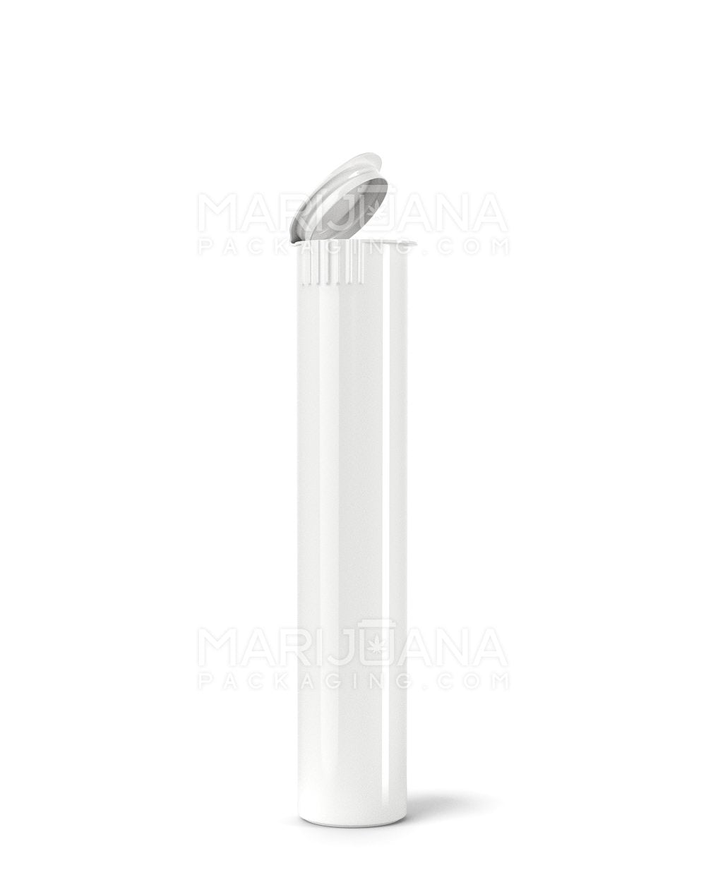 Child Resistant Pop Top Opaque Plastic Pre-Roll Tubes | 98mm - White | Sample - 1