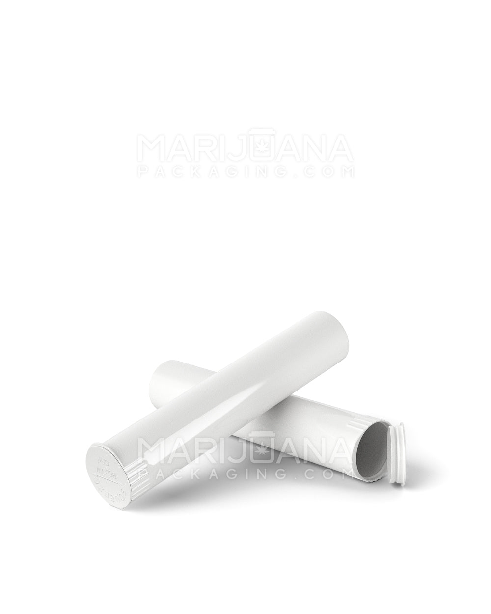 Child Resistant | Pop Top Opaque Plastic Pre-Roll Tubes | 98mm - White - 1000 Count - 8