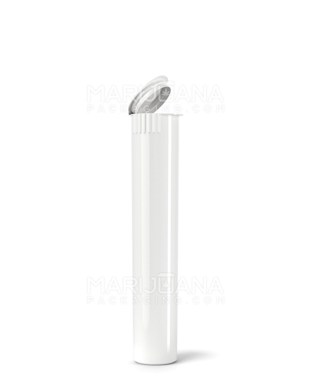 Child Resistant Pop Top Opaque Plastic Pre-Roll Tubes | 95mm - White | Sample - 1