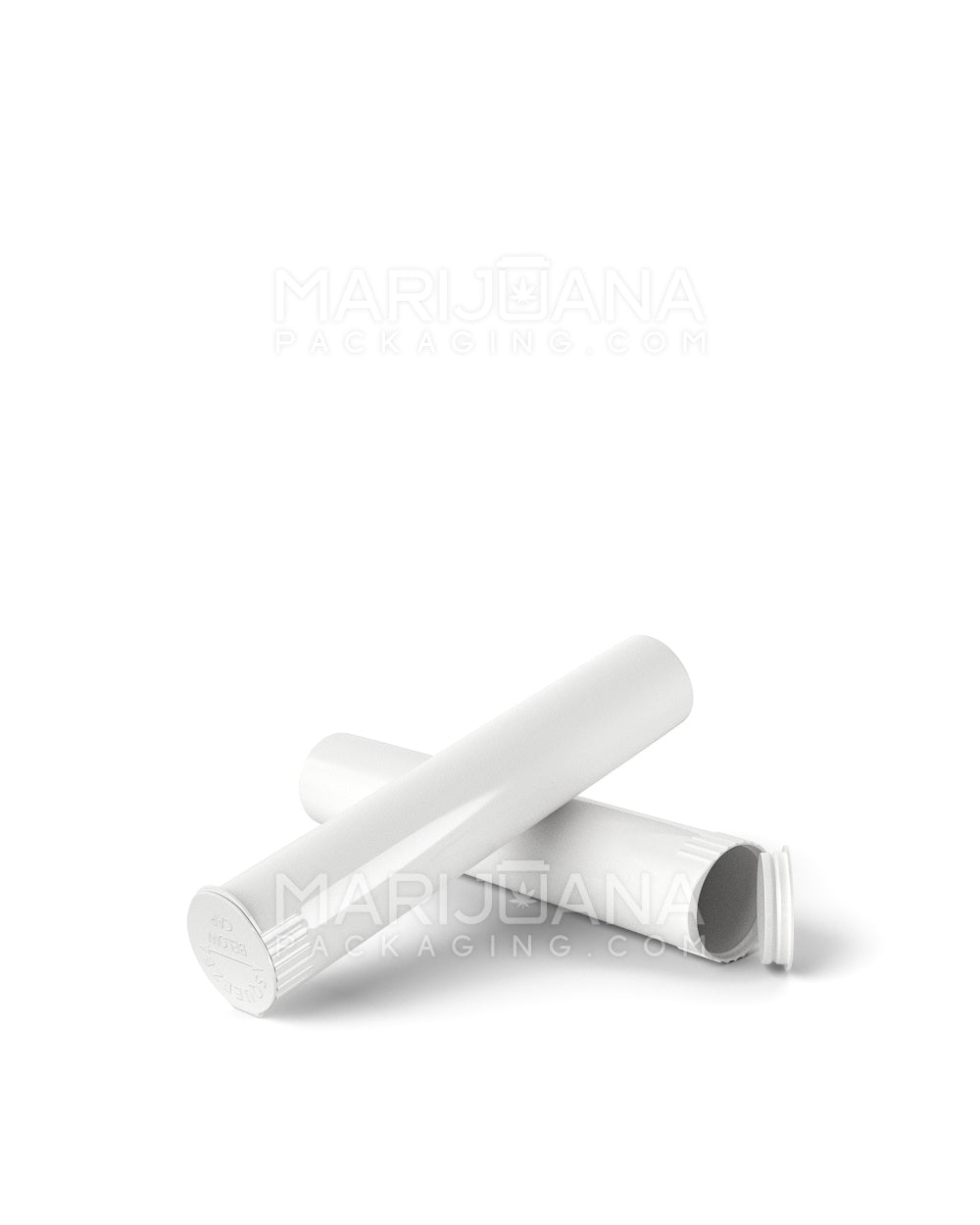 Child Resistant | Pop Top Opaque Plastic Pre-Roll Tubes | 95mm - White - 1000 Count - 8