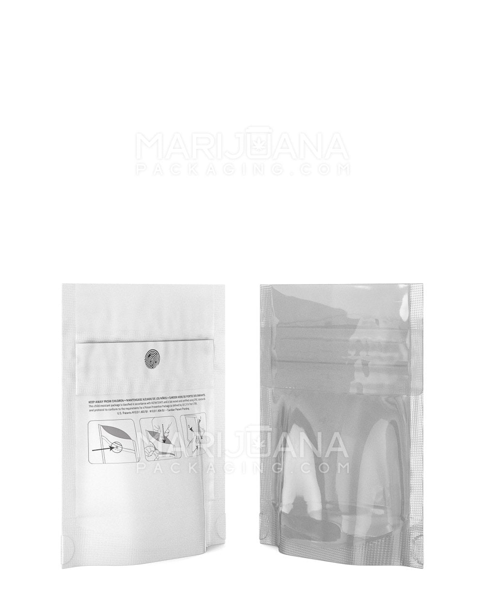 Child Resistant & Tamper Evident DymaPak White Vista Mylar Bag | 3.6in x 4.5in - 1g | Sample - 2