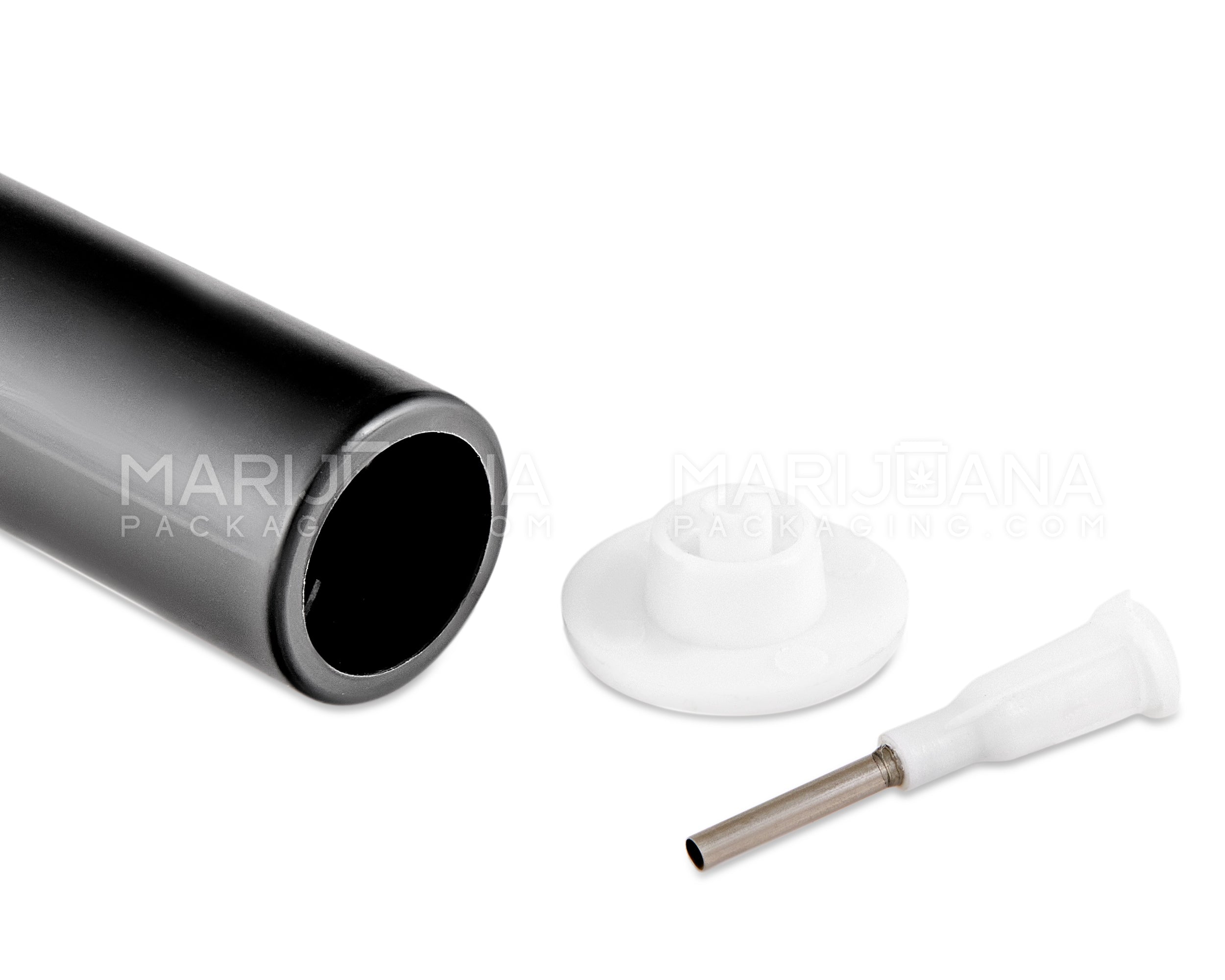 Child Resistant & Luer Lock | DymaPak Twistspenser Black Plastic Dab Applicator Syringes w/ Tip | Sample - 8