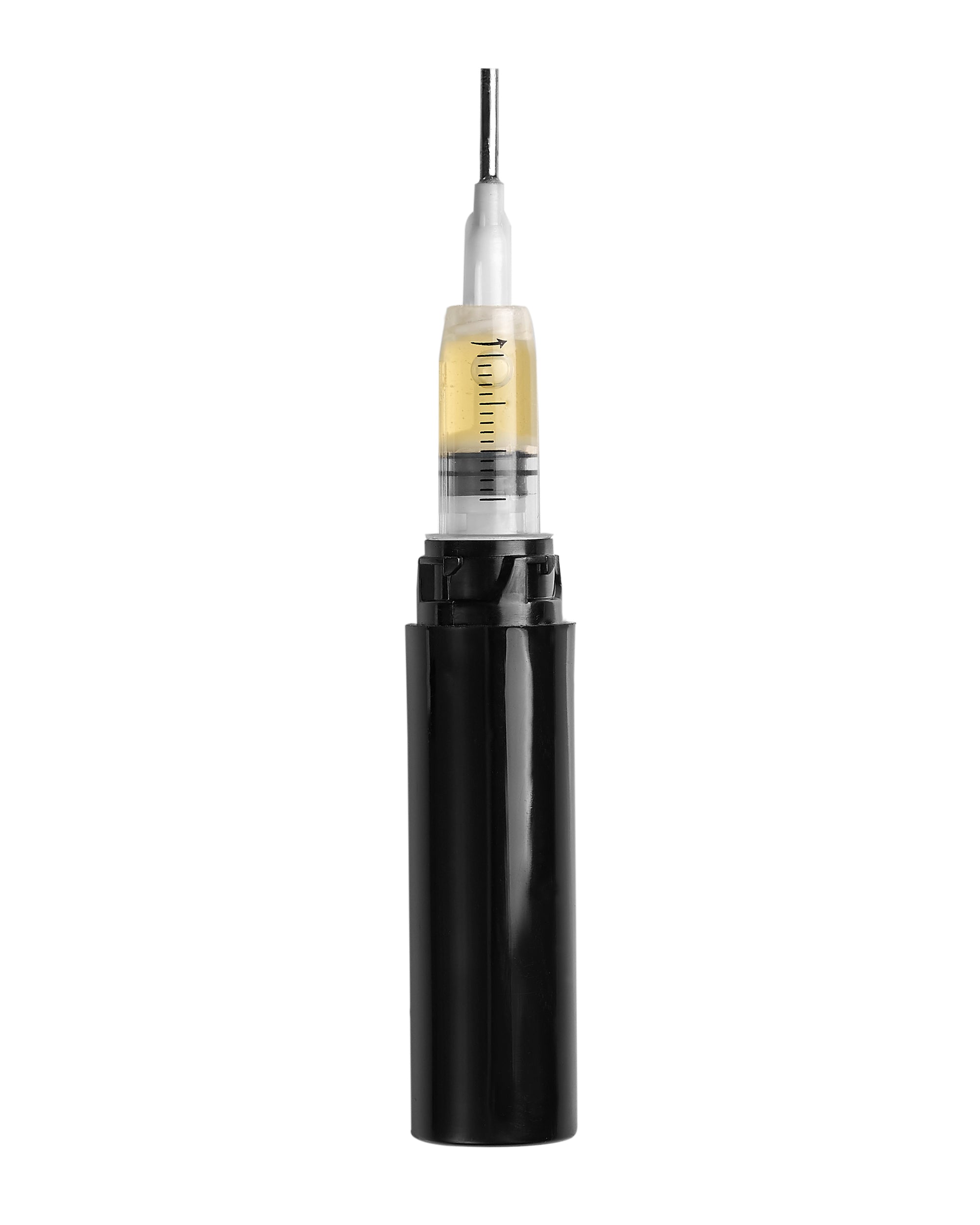 Child Resistant & Luer Lock | DymaPak Twistspenser Black Plastic Dab Applicator Syringes w/ Tip | Sample - 2