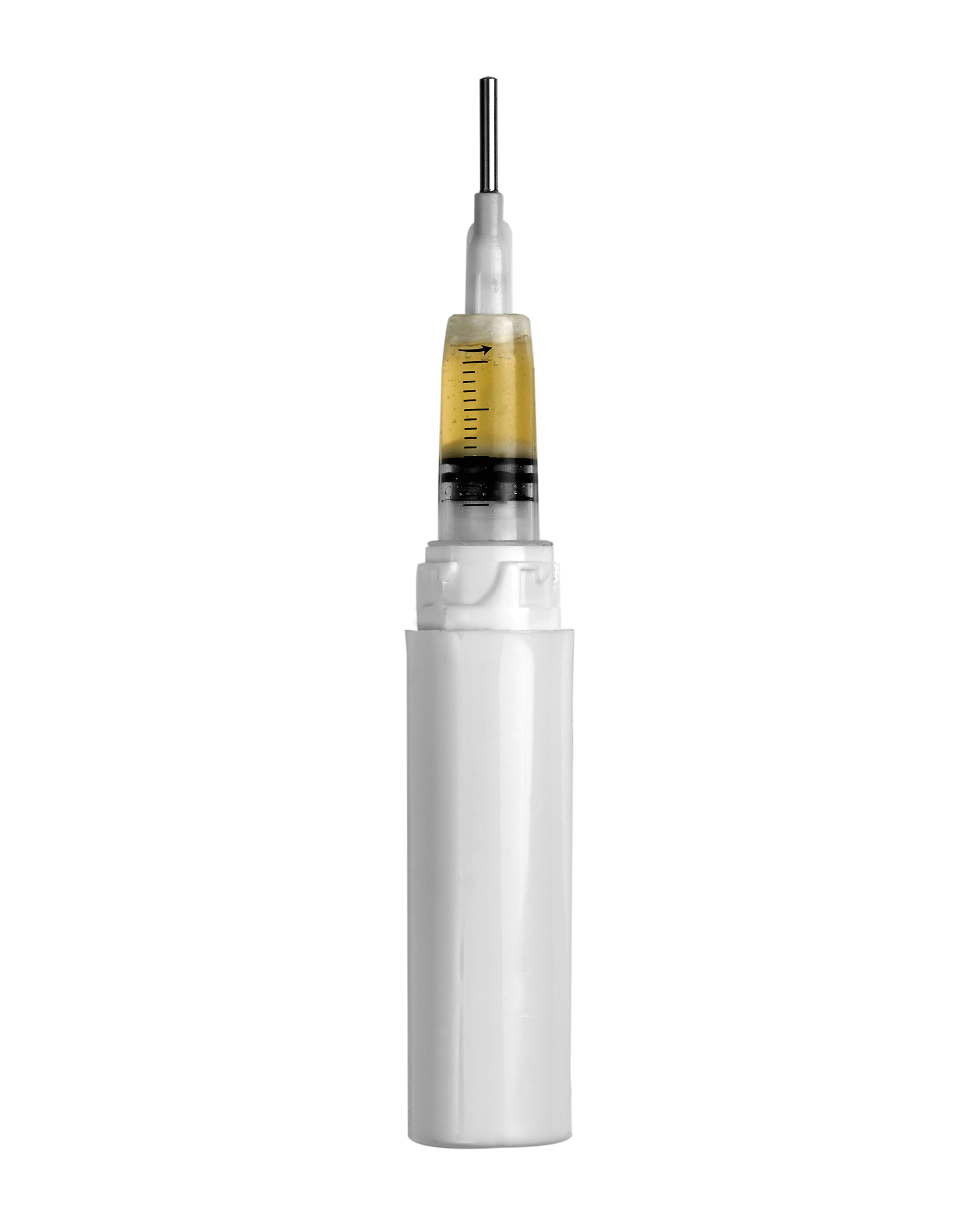 Child Resistant & Luer Lock | DymaPak Twistspenser White Plastic Dab Applicator Syringes | 1mL - 0.33mL Increments - 2