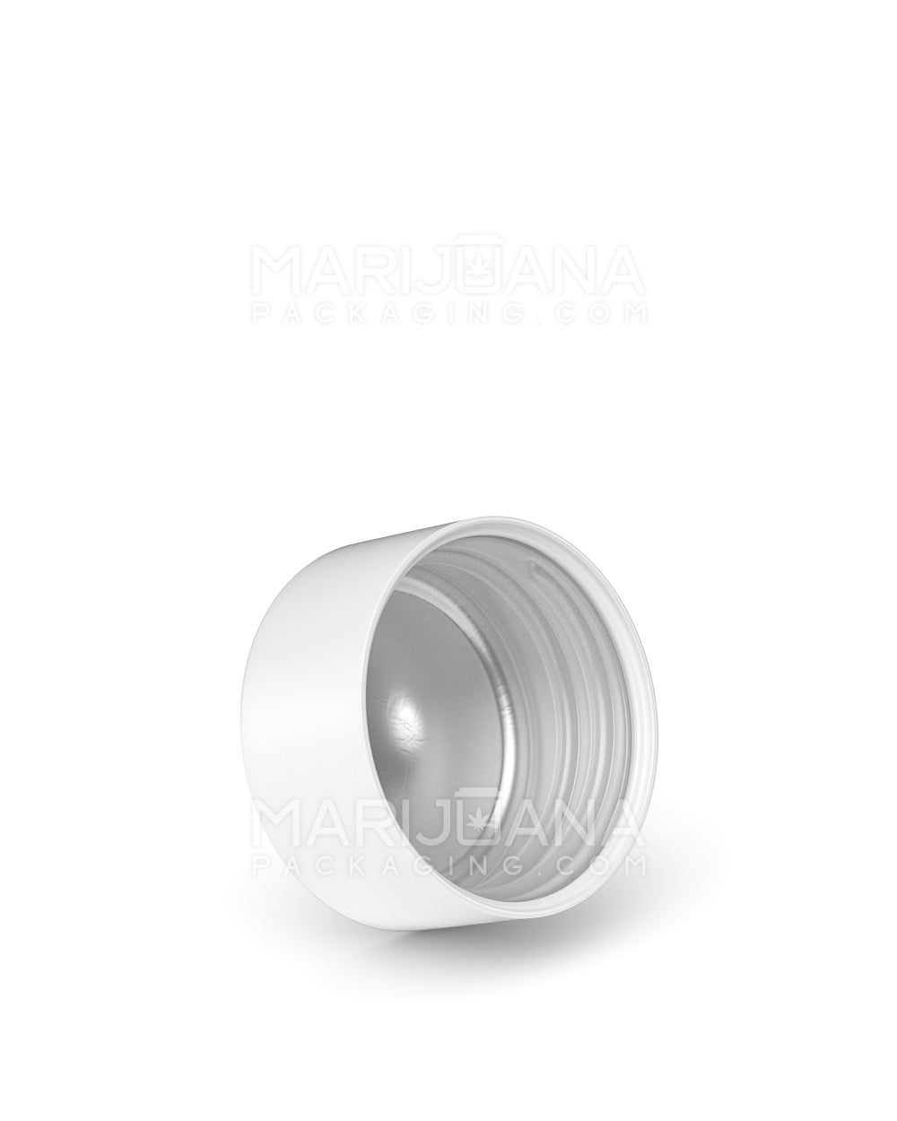 Child Resistant | Smooth Push Down & Turn Plastic Caps w/ Foil Liner | 28mm - Matte White - 504 Count - 2