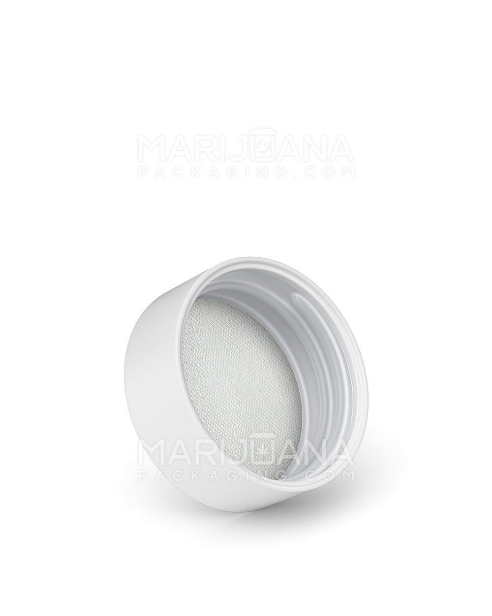 Child Resistant | Smooth Push Down & Turn Plastic Caps w/ Foil & Heat Liner | 38mm - Matte White - 320 Count - 4