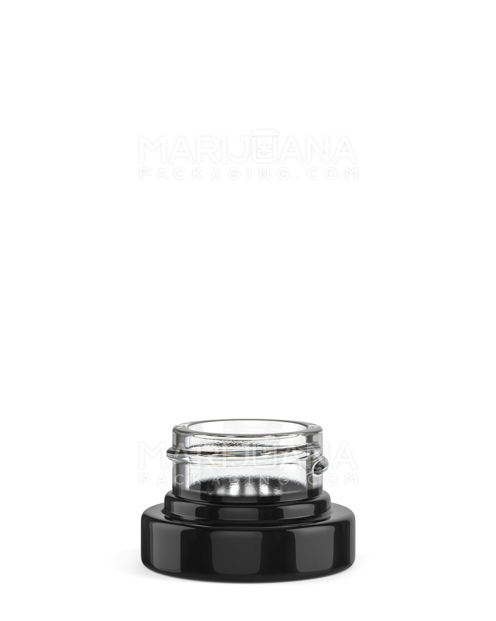 Glossy Black Glass Concentrate Containers w/ Metallized Interior | 28mm - 5mL - 400 Count - 1