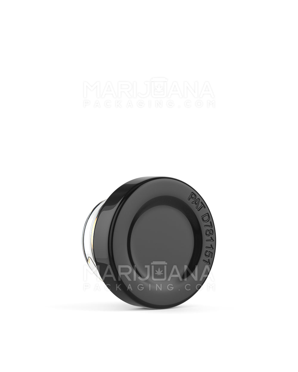 Glossy Black Glass Concentrate Containers w/ Metallized Interior | 28mm - 5mL - 400 Count - 4