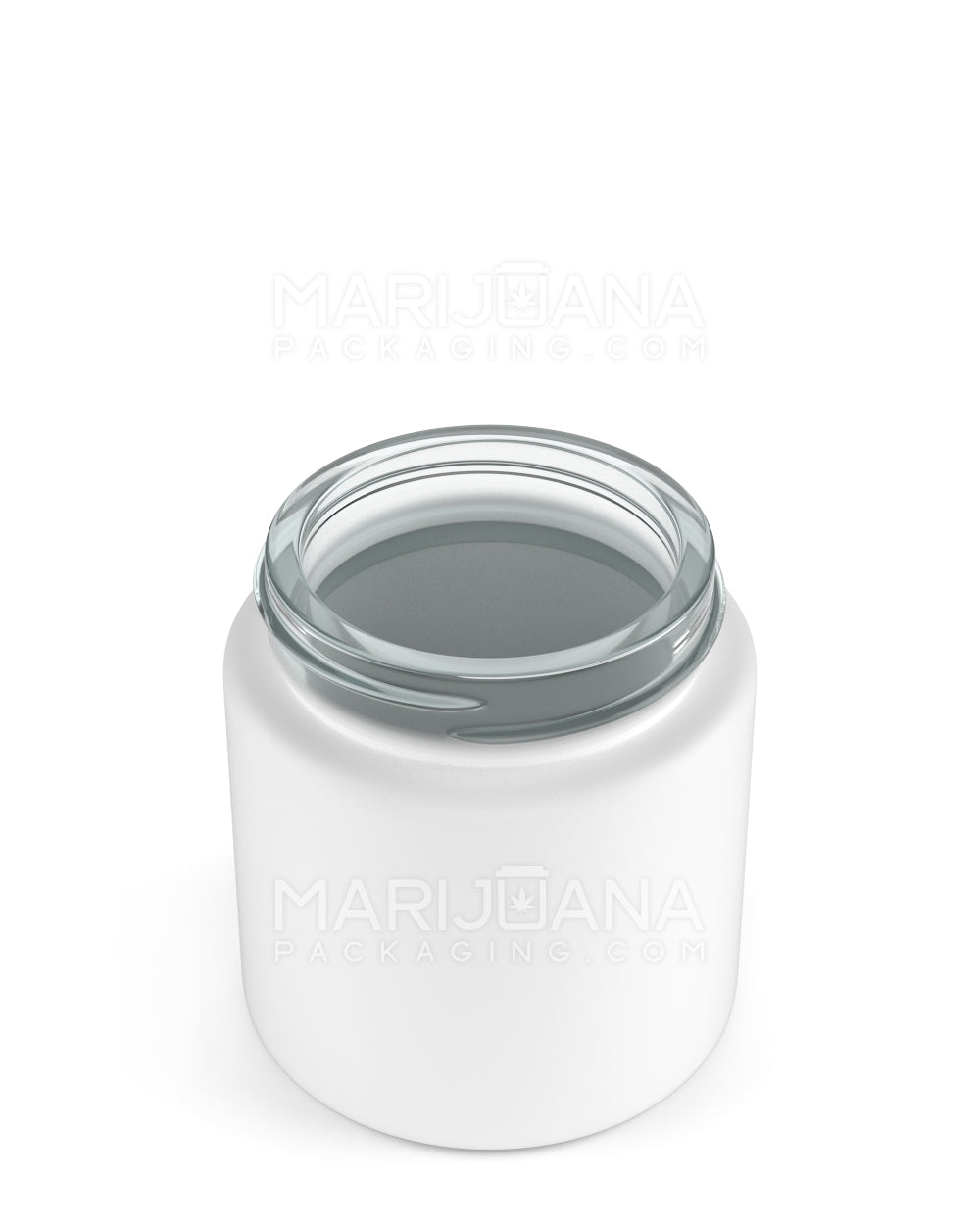 Straight Sided Matte White Glass Jars | 53mm - 3.75oz - 32 Count - 2