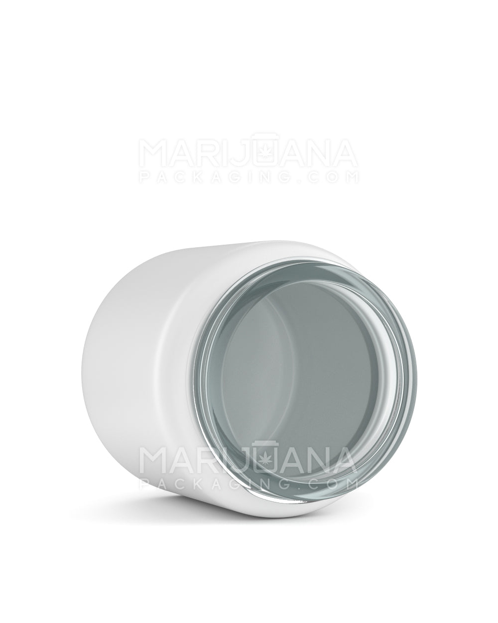 Straight Sided Matte White Glass Jars | 53mm - 3.75oz - 32 Count - 3