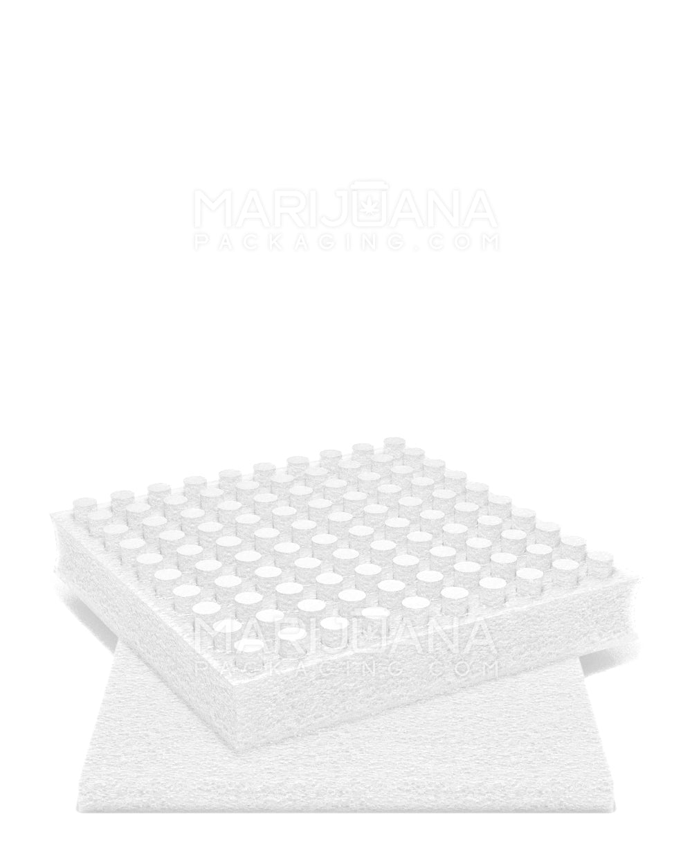 Reusable Foam Vaporizer Cartridge Filling Tray | 7in x 7in - White - 100 Slots - 3