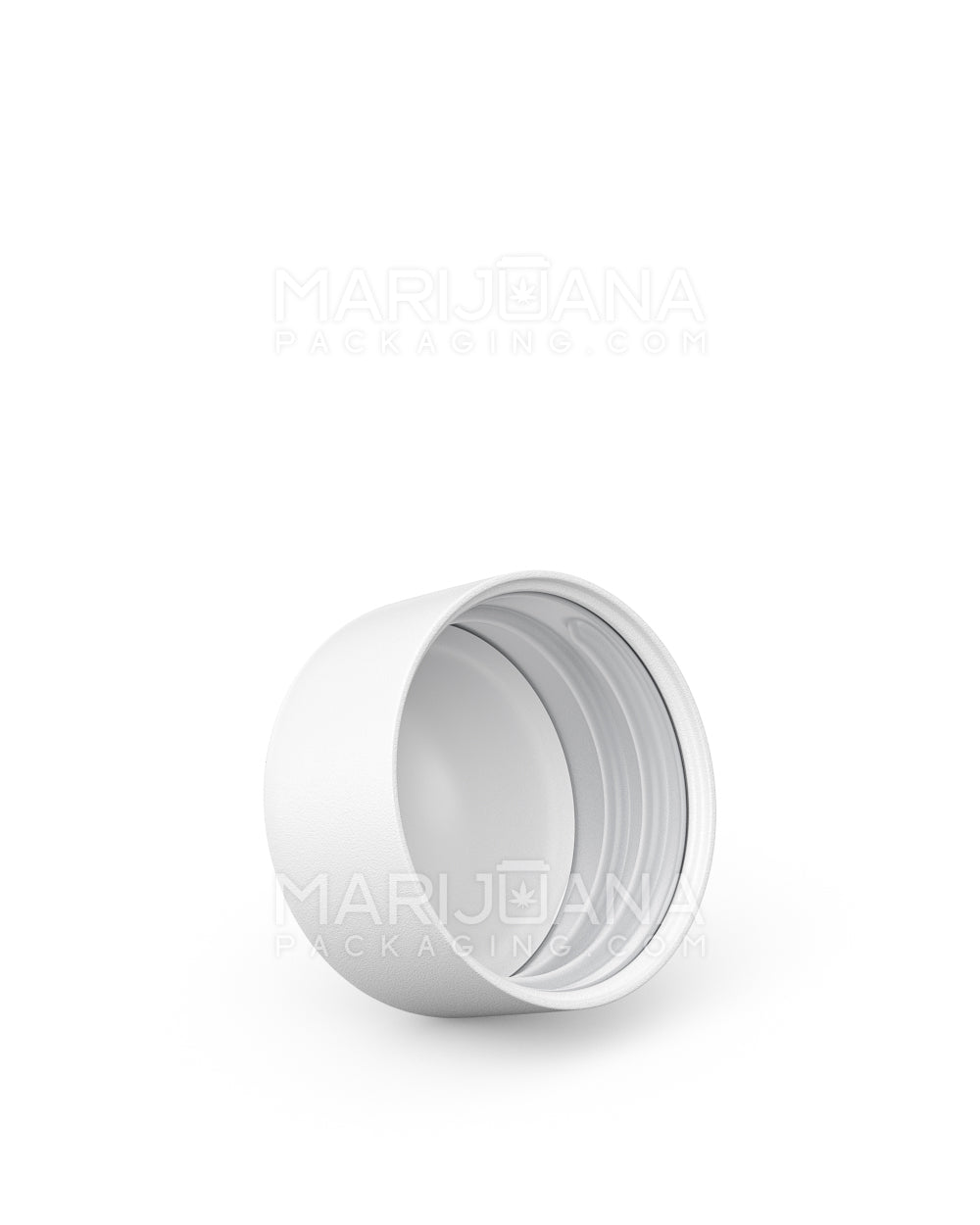 Child Resistant | Smooth Push Down & Turn Plastic Caps w/ Foam Liner | 28mm - Matte White - 504 Count - 2