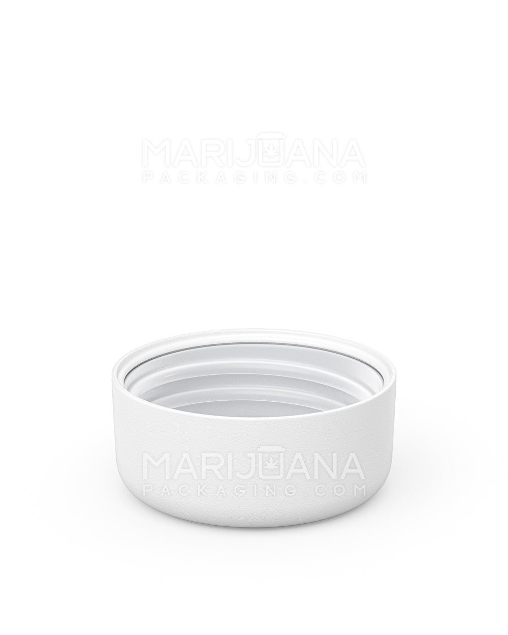 Child Resistant | Smooth Push Down & Turn Plastic Caps w/ Foam Liner | 38mm - Matte White - 320 Count - 4