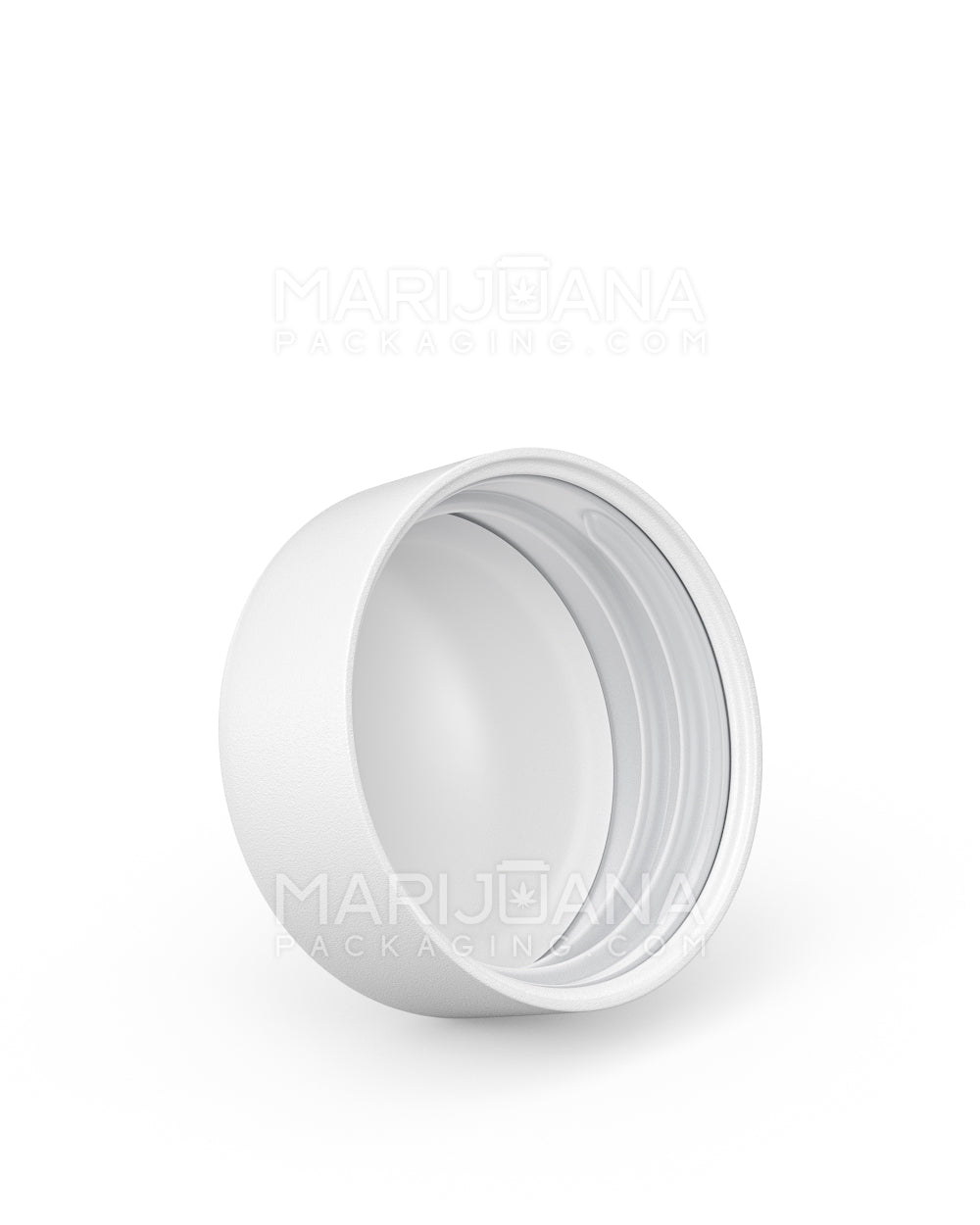 Child Resistant | Smooth Push Down & Turn Plastic Caps w/ Foam Liner | 38mm - Matte White - 320 Count - 2