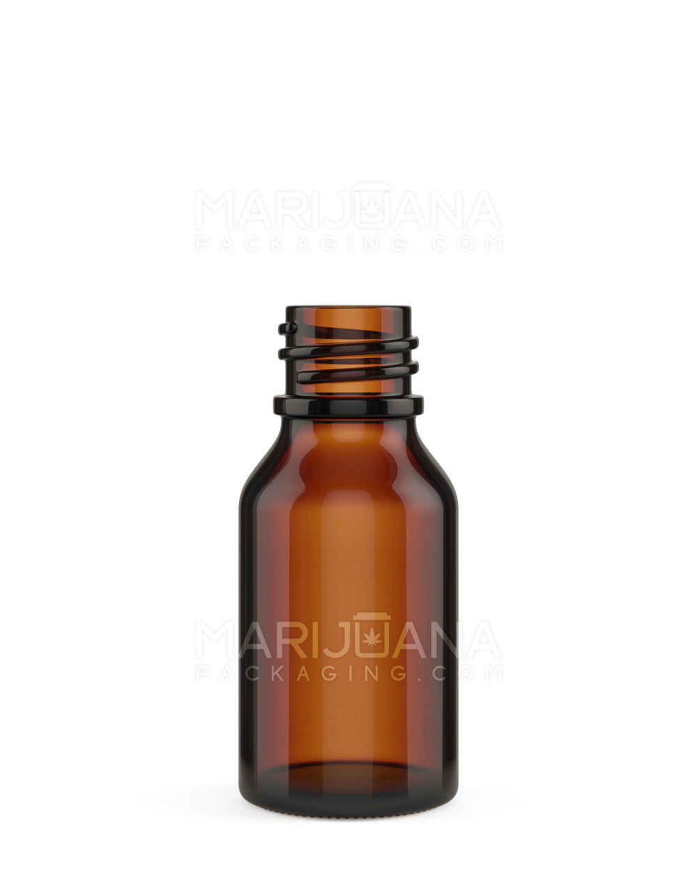 Child Resistant | Glass Tincture Bottles w/ Black Ribbed Dropper Cap | 15mL - Amber - 120 Count - 5
