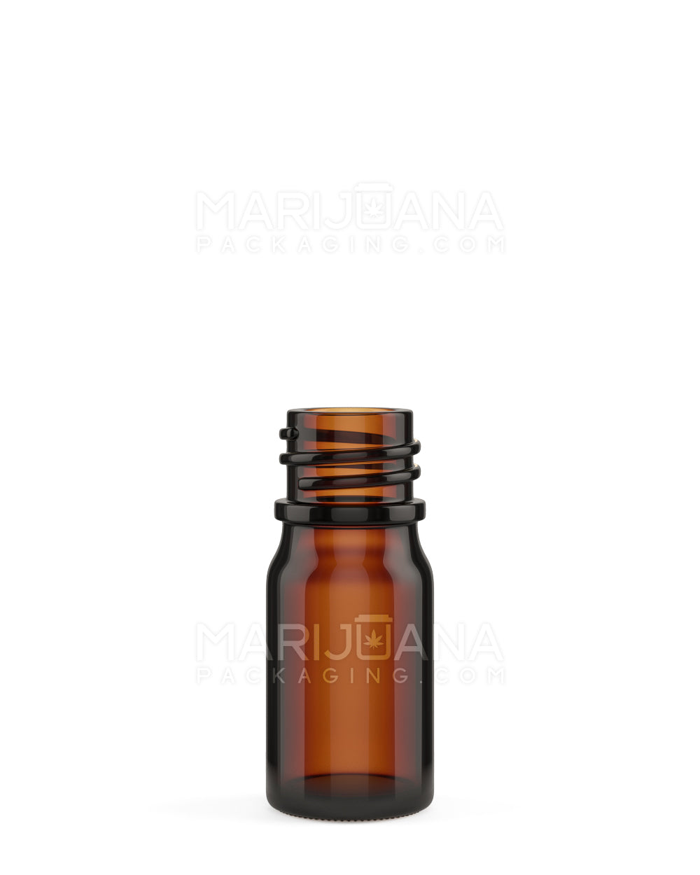 Child Resistant | Glass Tincture Bottles w/ Black Ribbed Dropper Cap | 5mL - Amber - 120 Count - 5