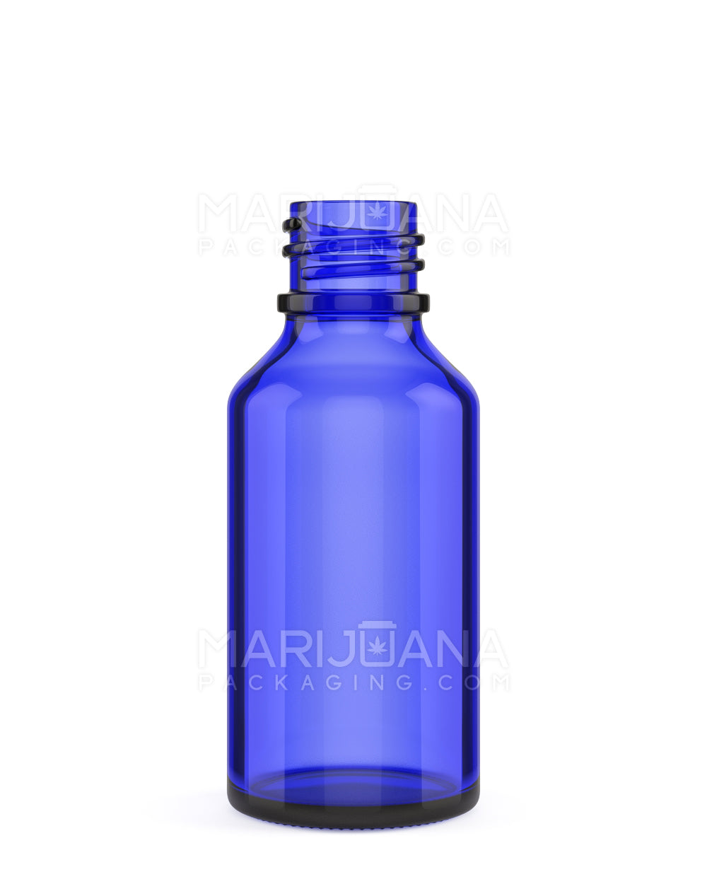 Child Resistant | Glass Tincture Bottles w/ Black Ribbed Dropper Cap | 30mL - Blue - 120 Count - 5