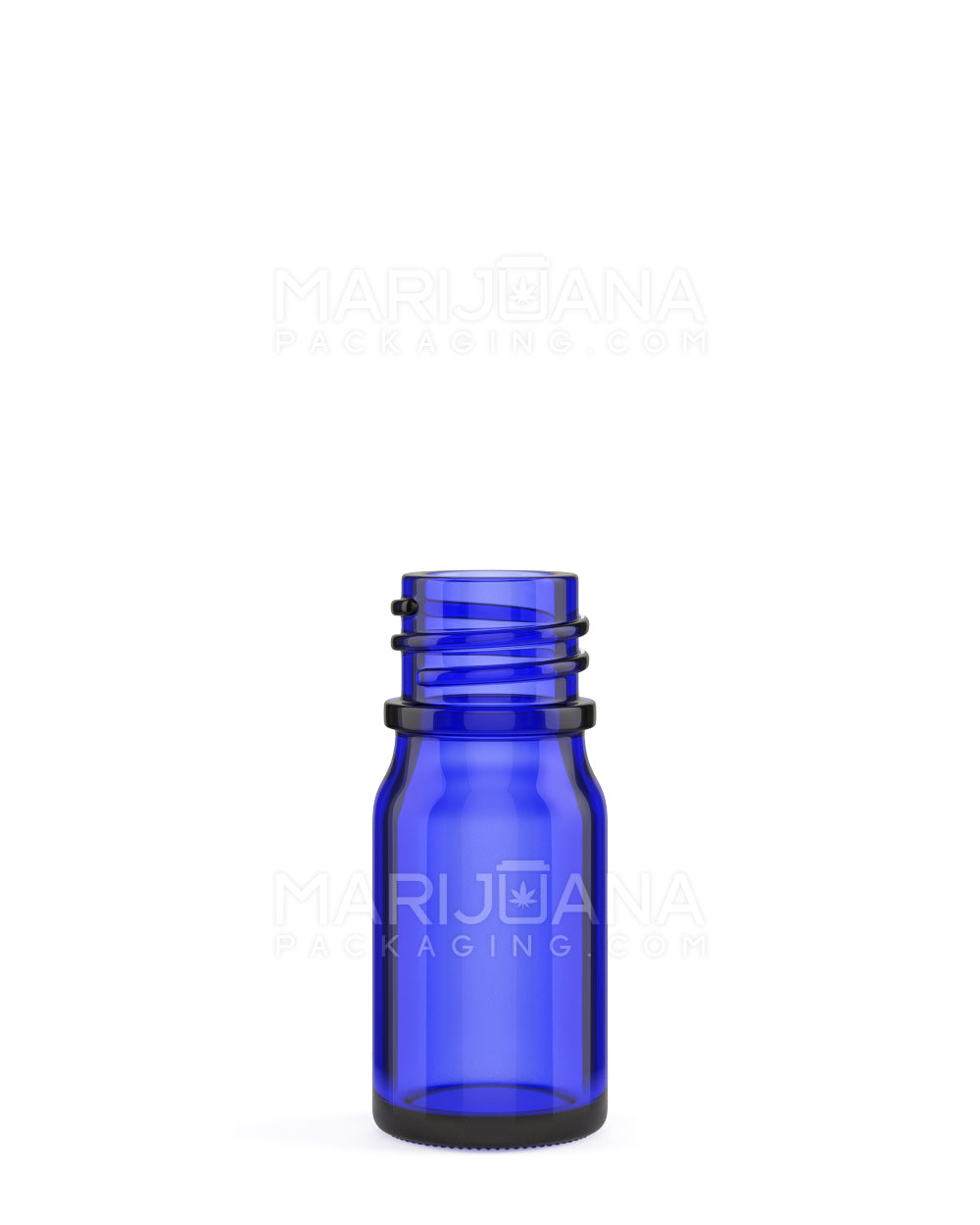 Child Resistant | Glass Tincture Bottles w/ Black Ribbed Dropper Cap | 5mL - Blue - 120 Count - 5
