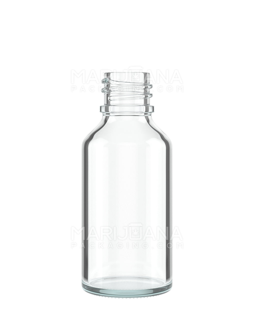 Child Resistant | Glass Tincture Bottles w/ Black Ribbed Dropper Cap | 30mL - Clear - 120 Count - 5