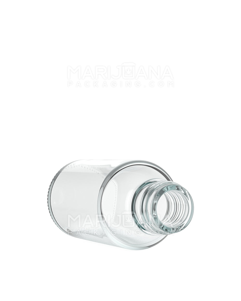 Child Resistant | Glass Tincture Bottles w/ Black Ribbed Dropper Cap | 30mL - Clear - 120 Count - 7
