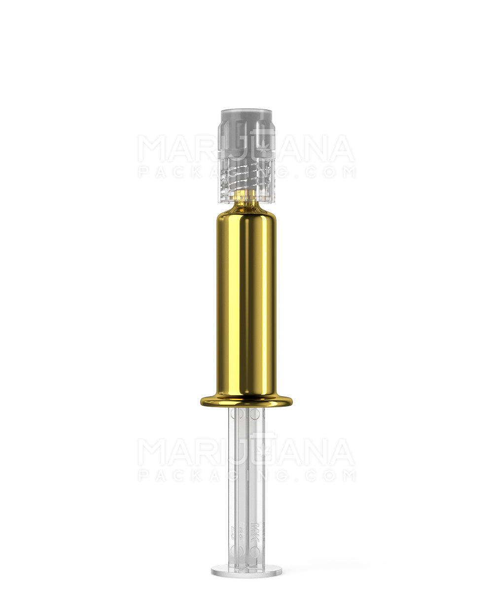 Luer Lock | Gold Glass Dab Applicator Syringes | 1mL - No Measurements - 100 Count - 1