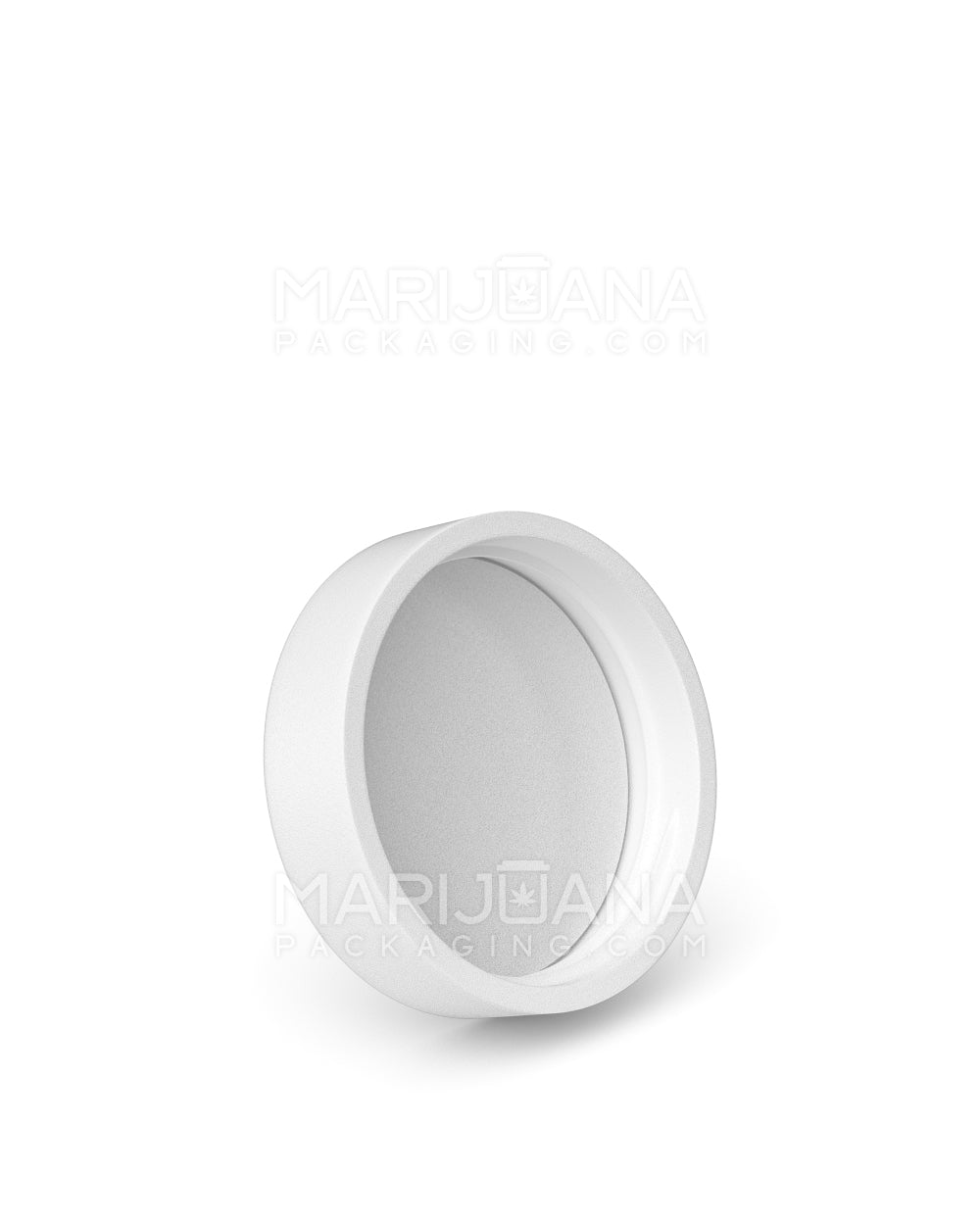 Smooth Screw Top Plastic Caps w/ Foam Liner | 50mm - Matte White - 100 Count - 2