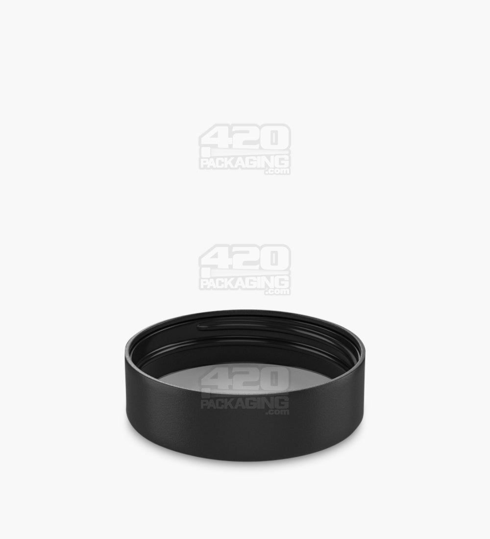 50mm Smooth Push and Turn Child Resistant Plastic Caps With Foam Liner - Black - 100/Box - 4