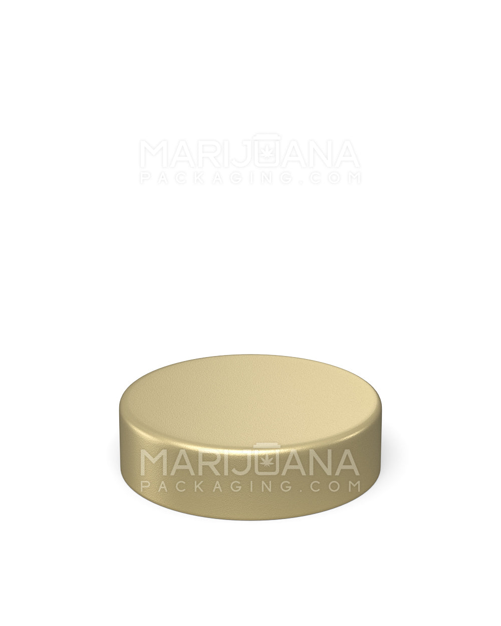 Child Resistant | Smooth Flat Push Down & Turn Plastic Caps w/ Foam Liner | 50mm - Matte Gold - 100 Count - 3