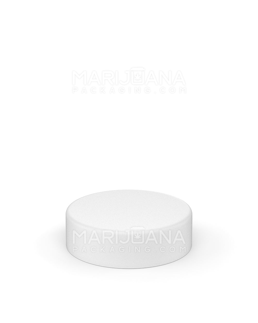 Child Resistant | Smooth Push Down & Turn Plastic Caps w/ Foam Liner | 50mm - Matte White - 100 Count - 3