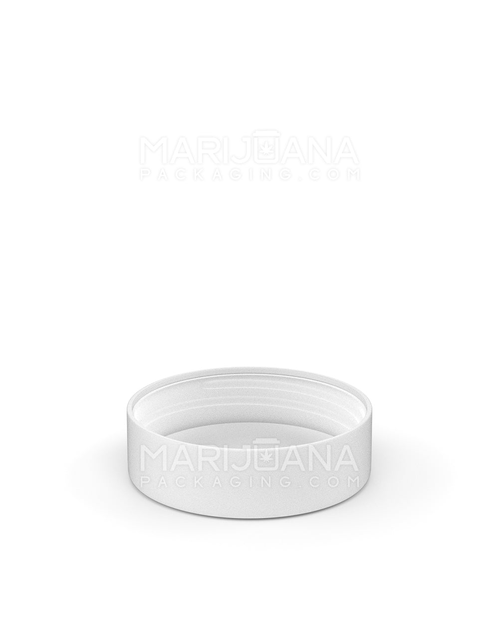Child Resistant | Smooth Push Down & Turn Plastic Caps w/ Foam Liner | 50mm - Matte White - 100 Count - 4