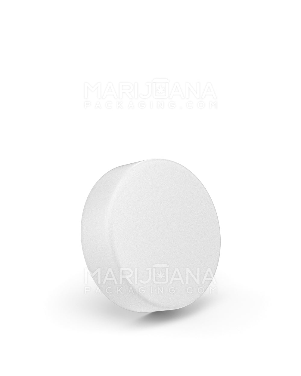 Child Resistant | Smooth Push Down & Turn Plastic Caps w/ Foam Liner | 50mm - Matte White - 100 Count - 1