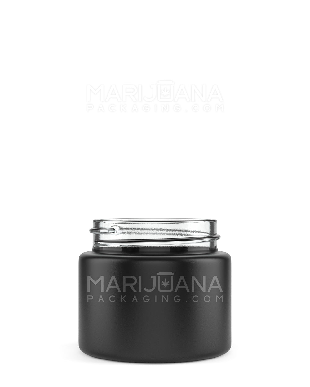 Straight Sided Matte Black Glass Jars | 50mm - 2oz - 200 Count - 1