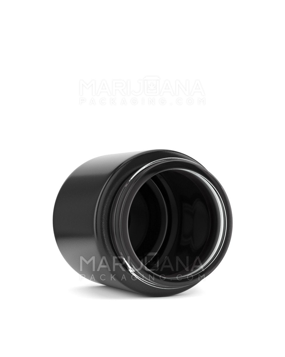 Straight Sided Glossy Black Glass Jars | 50mm - 3oz | Sample - 3