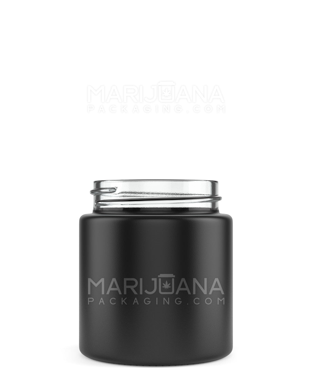 Straight Sided Matte Black Glass Jars | 50mm - 3oz - 100 Count - 1