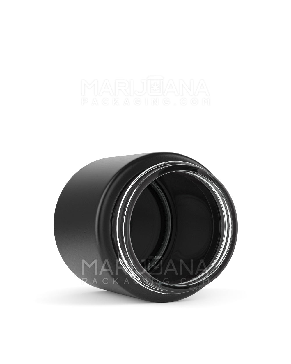 Straight Sided Matte Black Glass Jars | 50mm - 3oz - 100 Count - 3