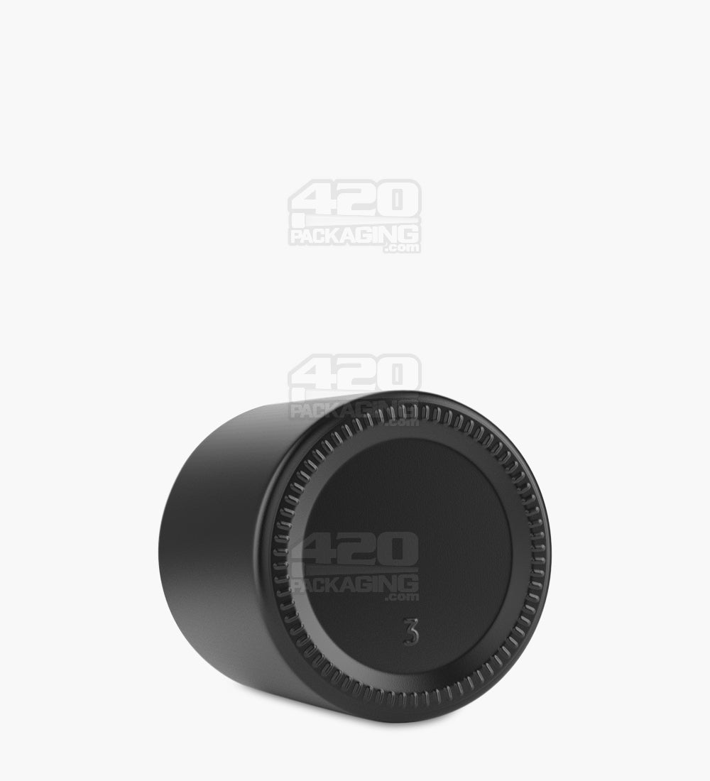 50mm Straight Sided Black 3oz Glass Jar 100/Box - 4